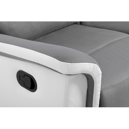Manuelles Relaxsofa 3-Sitzer 9222 aus Kunstleder und Mikrofaser