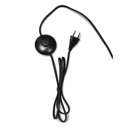 Stehlampe Andes aus schwarzem Bambus und Leinen