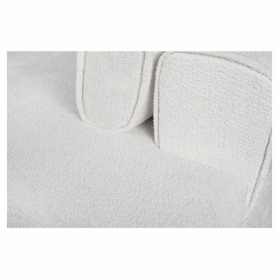 Ecksofa Imperial rechts, umwandelbar aus Bouclette-Stoff mit 2 Truhen