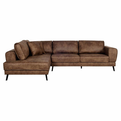 Wandelbares Ecksofa aus Stoff im Imperial Industrial Style mit 2 Truhen