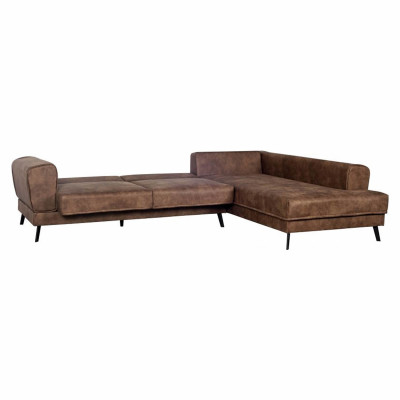 Wandelbares Ecksofa aus Stoff im Imperial Industrial Style mit 2 Truhen