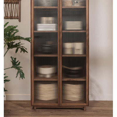 Vitrine aus Bewegungsglas mit 2 Türen