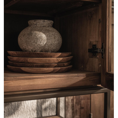 Karma-Schrank mit 2 Türen und 1 offenem Rack