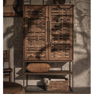 Karma Schrank mit 2 Türen und 1 Rack