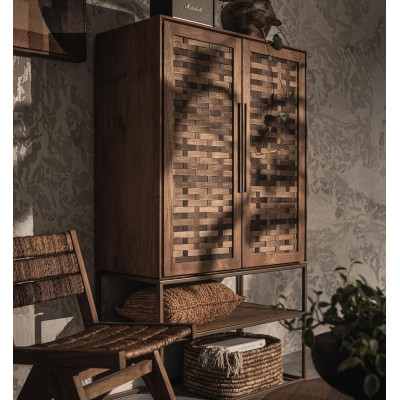 Karma Schrank mit 2 Türen und 1 Rack