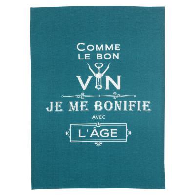 Geschirrtuch Message Comme le bon vin