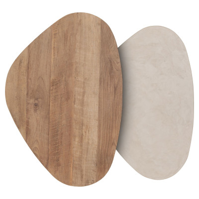 Set aus zwei kieselförmigen Couchtischen Bliss Mortex