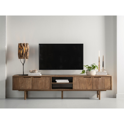 TV-Möbel Bliss No.2 aus Teakholz mit 4 Türen