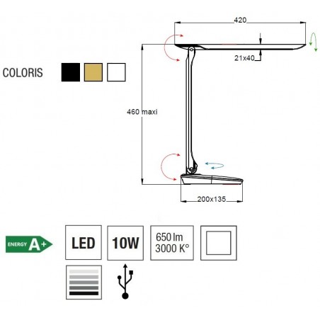 Schreibtischlampe Eureka