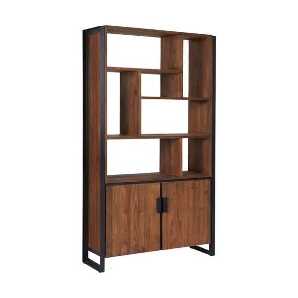 Библиотека Fendy с 2 врати и 7 рафта