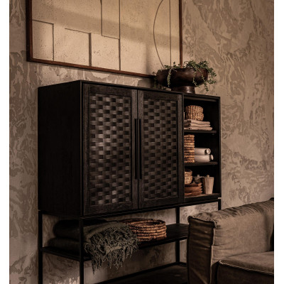 Карма шкаф с 2 врати, 3 чекмеджета и 1 рафт