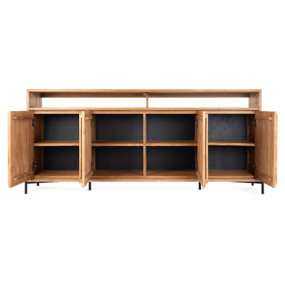 Очертайте бюфета с 4 врати и рафтове