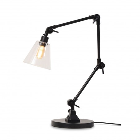 Stolní lampa Amsterdam z čirého skla