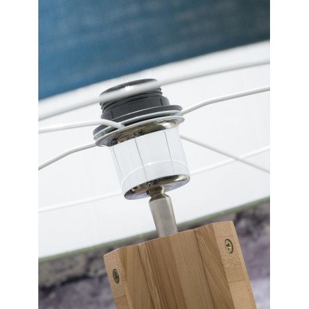Stojací lampa Annapurna z přírodního bambusu a lnu