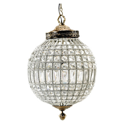 Křišťálová lampa vyrobená ze skleněných