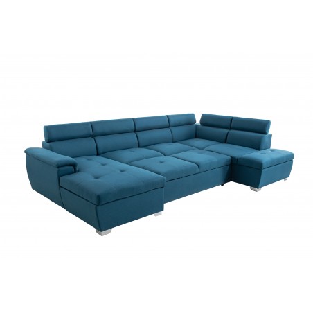 Panorama-Schlafsofa Parma komplett mit Stoffbezug und 2 Bettkästen