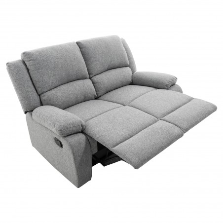 9121 Manuelles 2-Sitzer-Entspannungssofa aus Stoff