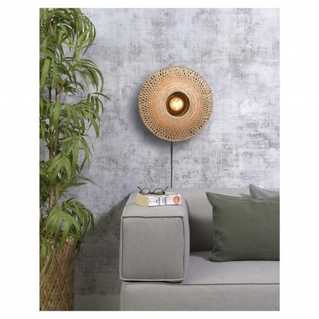 Kalimantan flache Bambus-Wandlampe