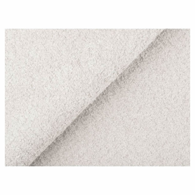 Rio Scandinave gerades ausziehbares Ecksofa aus Bouclette-Stoff mit Holzbeinbox