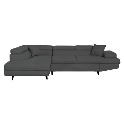 Rio Scandinave konvertierbares linkes Ecksofa mit schwarzen Holzbeinen