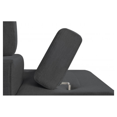 Rio Scandinave konvertierbares linkes Ecksofa mit schwarzen Holzbeinen