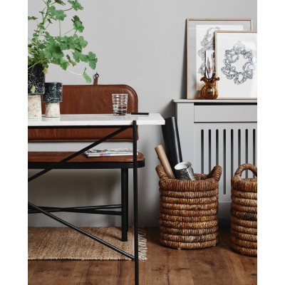 Set mit 2 runden Abaca-Körben