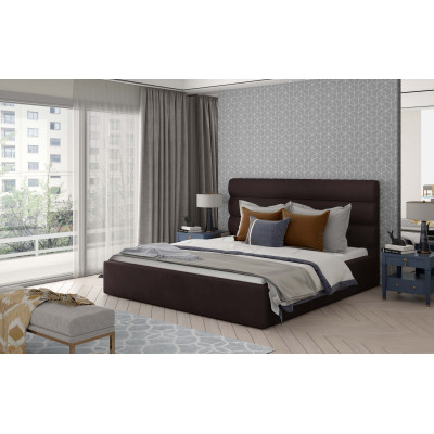 Karamellbett mit Holzrahmen