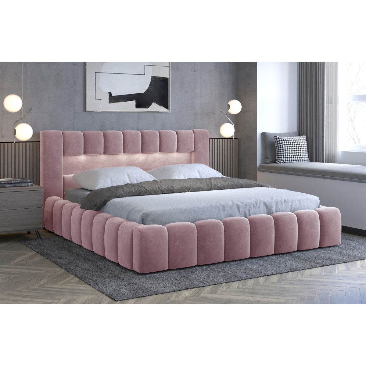 Lamica-Bett mit Holzlattenrost - Eltap | Flosia