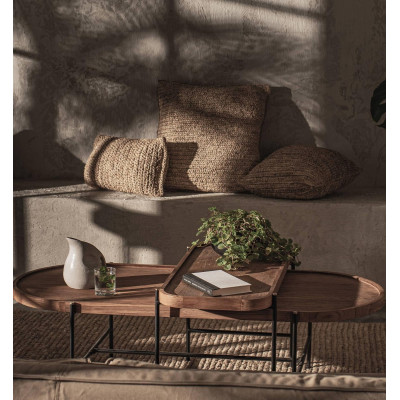 Set mit 2 ovalen Tischplatten Coco