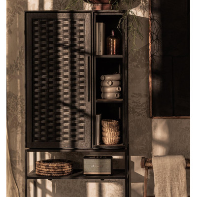 Karma Kleiderschrank mit 1 Tür und offenem Regal