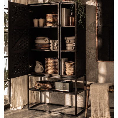 Karma Kleiderschrank mit 1 Tür und offenem Regal