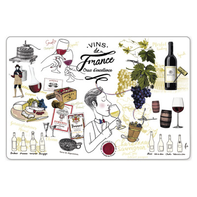 Satz von 6 Tischsets Cru d'excellence