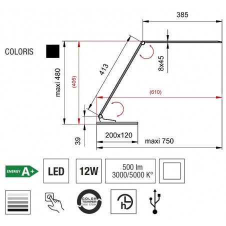 Schreibtischlampe Starglass