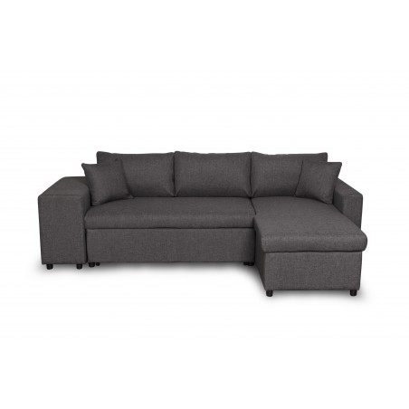 Venstrevendt hjørnesofa Maria Plus med fast niche til venstre og 2 puffer