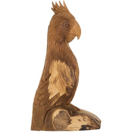 Papegøje Rio Teak træ skulptur