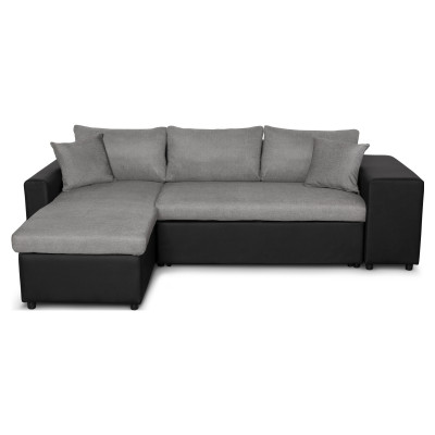 Maria Plus konvertible højre hjørnesofa med bagagerum og 2 puffer