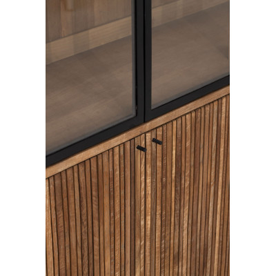 Lagoon vitrineskab i teak og glas