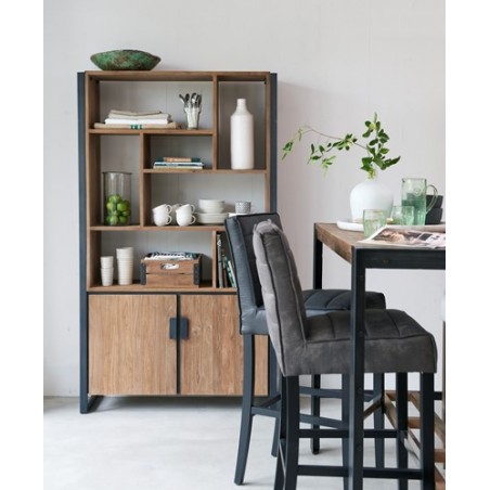 Fendy raamatukapp 2 ukse ja 7 riiuliga