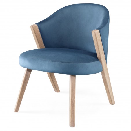 Silla lounge Caravela en roble