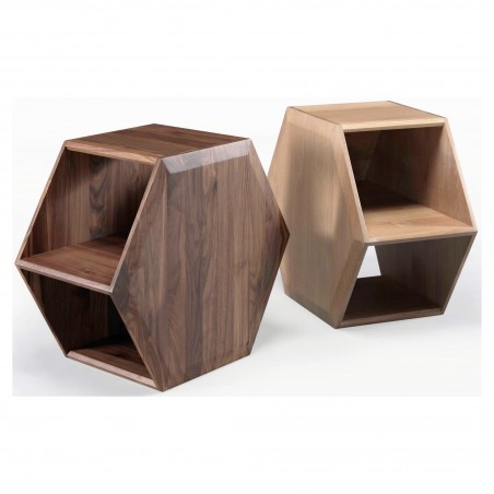 Mesa de centro o auxiliar Hexa en roble