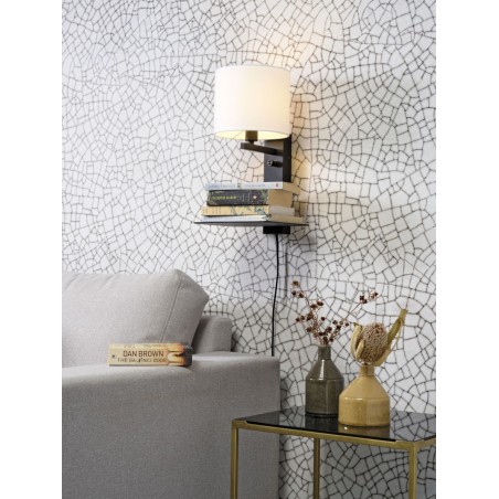 Aplique de pared Florence con pantalla