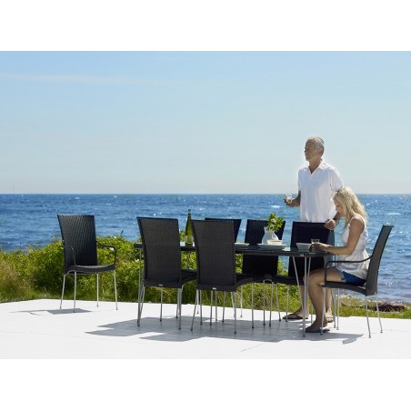 Silla de exterior apilable Saturno