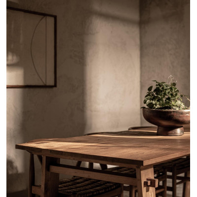 Mesa de comedor rectangular artesanal