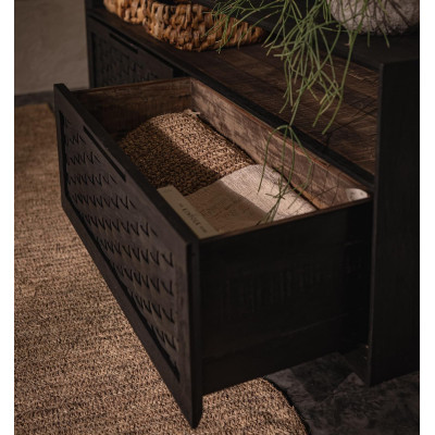 Soporte de TV Karma con 2 cajones y 1 estante