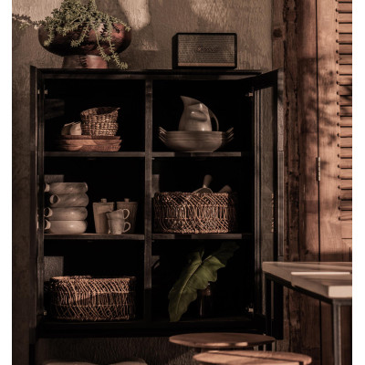 Armario Karma con 2 puertas de cristal y 1 estante