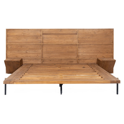 Cama contorneada con mesita de noche