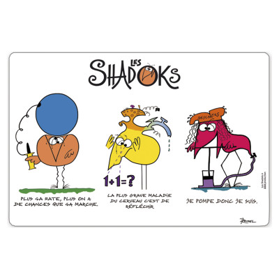 Juego de 6 manteles individuales Shadoks 3 lemas