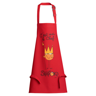 Delantal de cocina infantil Shadok Roi I'm the cotton chef