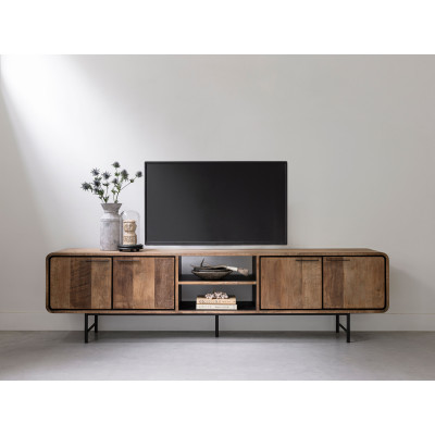 Soporte de TV Evo con patas y 4 puertas