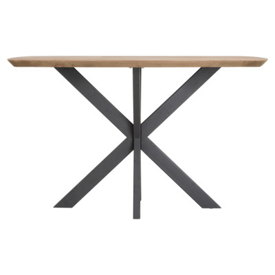 Mesa alta Evo de teca reciclada y metal